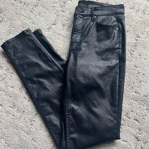 NWOT - WHBM Navy Coated High Rise Skinny Pants - 8L